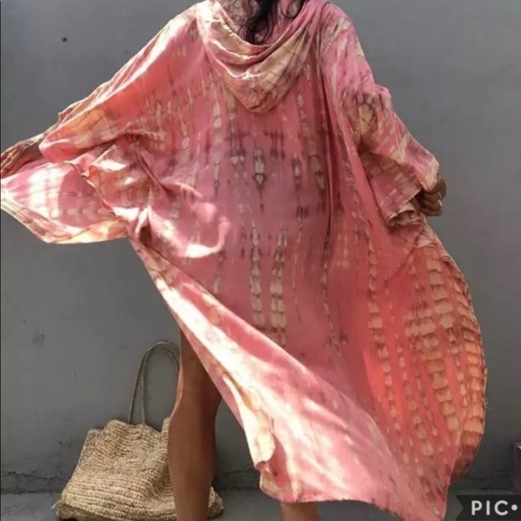 Beautiful! Maxi Open Kimono w/Hood - Picture 6 of 7